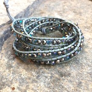 SWAROVSKI BOHO CRYSTAL HEMATITE BRACELET